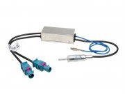 Antennenadapter DIN für 2x Fakra Audi Seat Skoda VW mit Phantom.+ Diversity