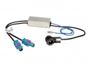 Antennenadapter ISO für 2x Fakra Audi / Seat / Skoda / VW mit Phantomeinspeisung und Diversity