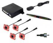 Einparkhilfe 4 innenliegende Parksensoren LED Display Pieper Front oder Heck Stossstange