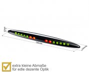 Einparkhilfe 4 innenliegende Parksensoren LED Display Pieper Front oder Heck Stossstange