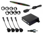 Einparkhilfe 4 Parksensoren LED Display Pieper Front oder Heck Stossstange