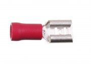 Kabelschuhe Flachsteckhülsen 6,3mm rot 0,5-1,5 mm² 100 Stück