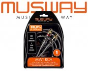 Musway Highclass Cinch-Kabel Vollkupfer Cinch-Audio-Kabel Stereo 1m MW1RCA