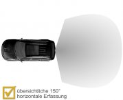 Rückfahrkamera sehr unauffällige HD Mini Kamera mit Distanzlinien 150°