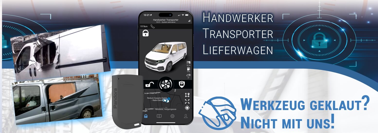 Handwerker Transporter Alarmanlage
